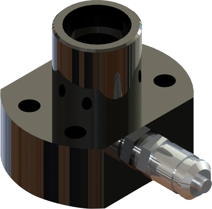 SAE 6000PSİ 24° Adaptör Manometre Çıkışlı